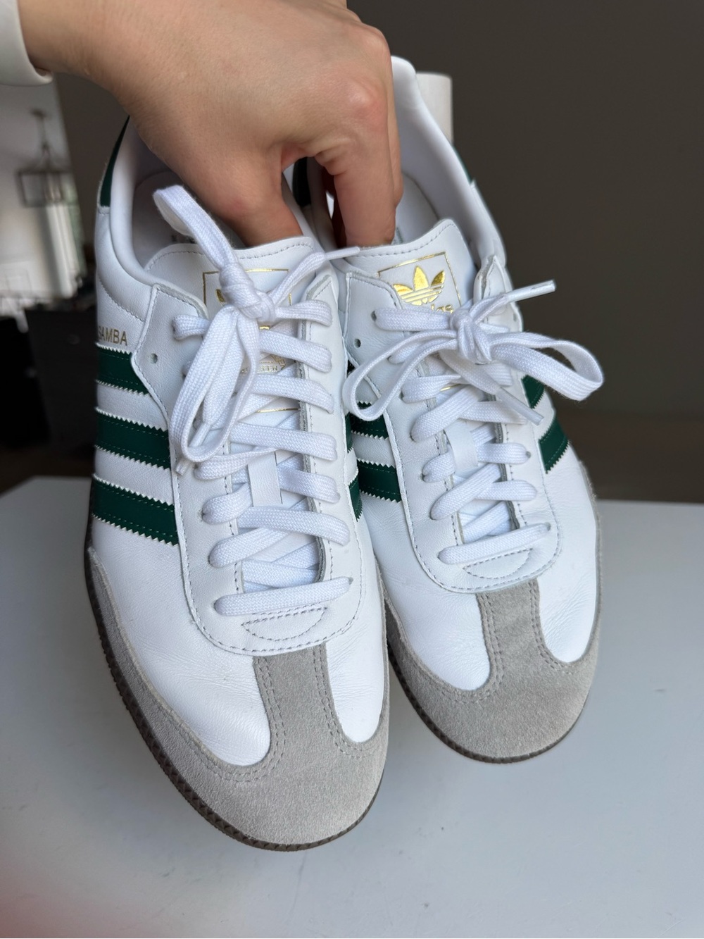 Adidas Samba OG White Green Gum Sneakers Size 11 - Picture 4 of 11